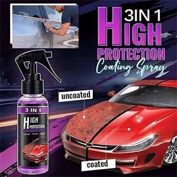 3 in 1 Quick Car Ceramic Coating Spray High Protection (Pack of 2)